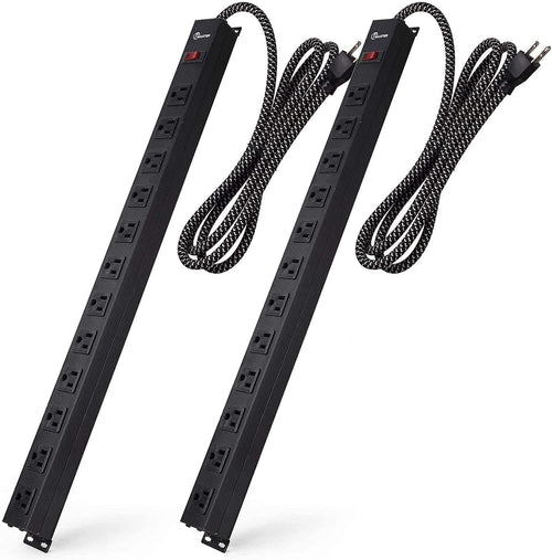 10 Outlet 2 Pack Heavy Duty Power Strip with 6 feet Extension Cord N67852