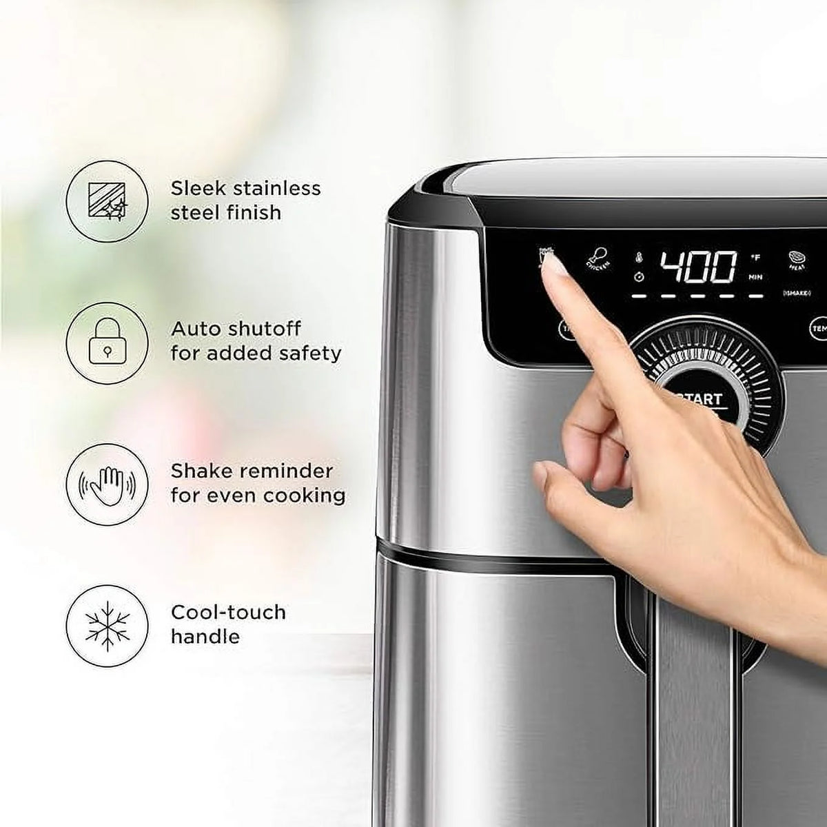 Open Box CHEFMAN Air Fryer 4.5 Qt SILVER I41994