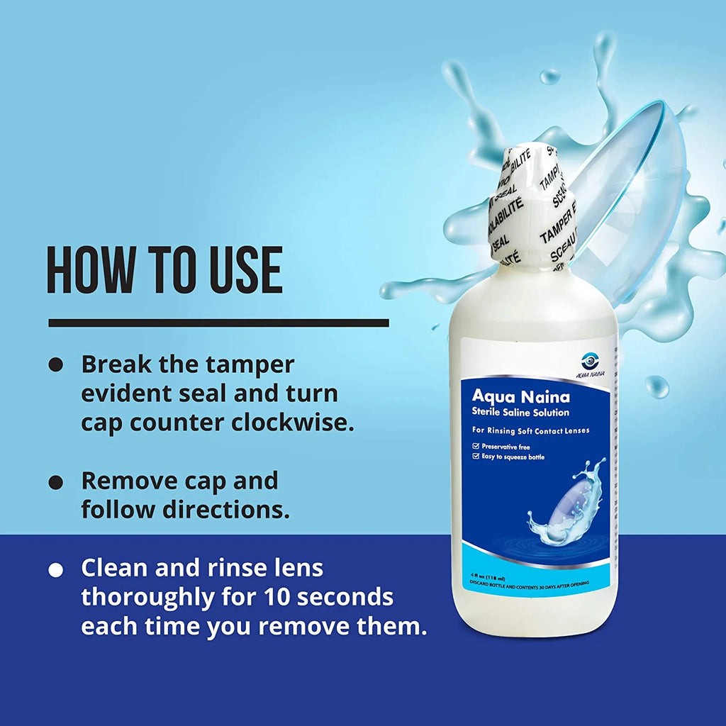 Preservative Free Sterile Saline Solution for Soft Contact Lenses (4x 4Fl. Oz) N8317
