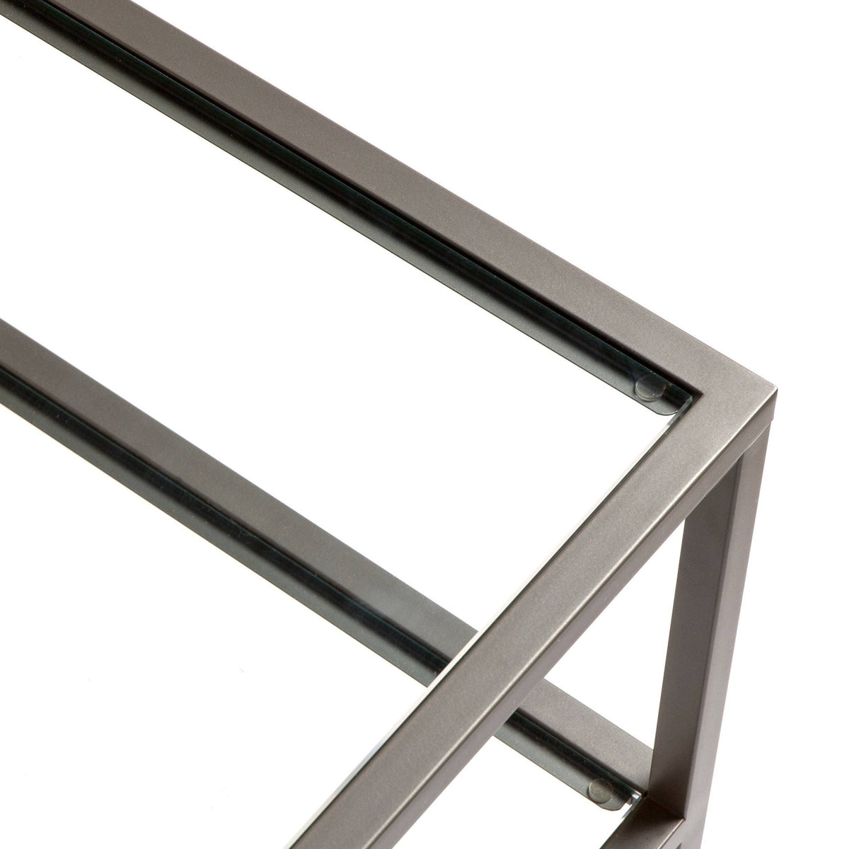 Pewter One Shelf End Table M613