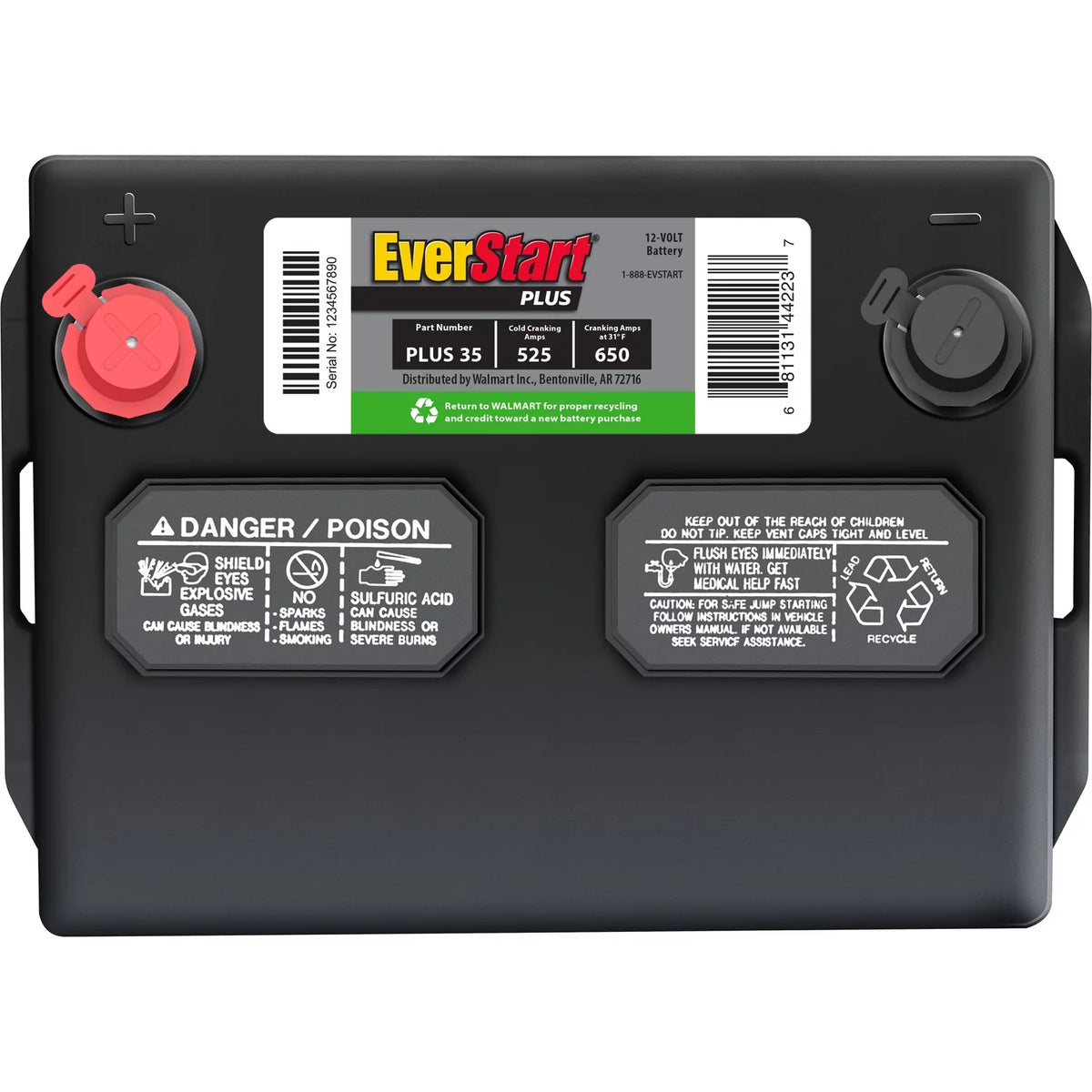 Lead Acid Automotive Battery Group Size 35 12 Volt 525 CCA Q446259