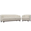 Beige Fabric Sofa Set of Two J578