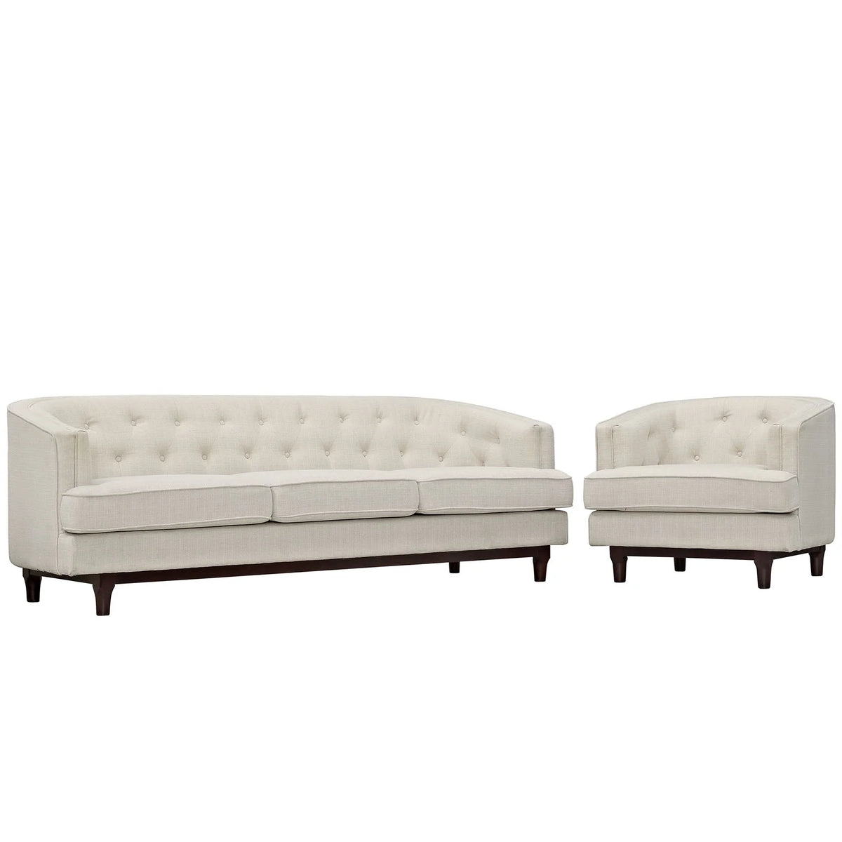 Beige Fabric Sofa Set of Two J578