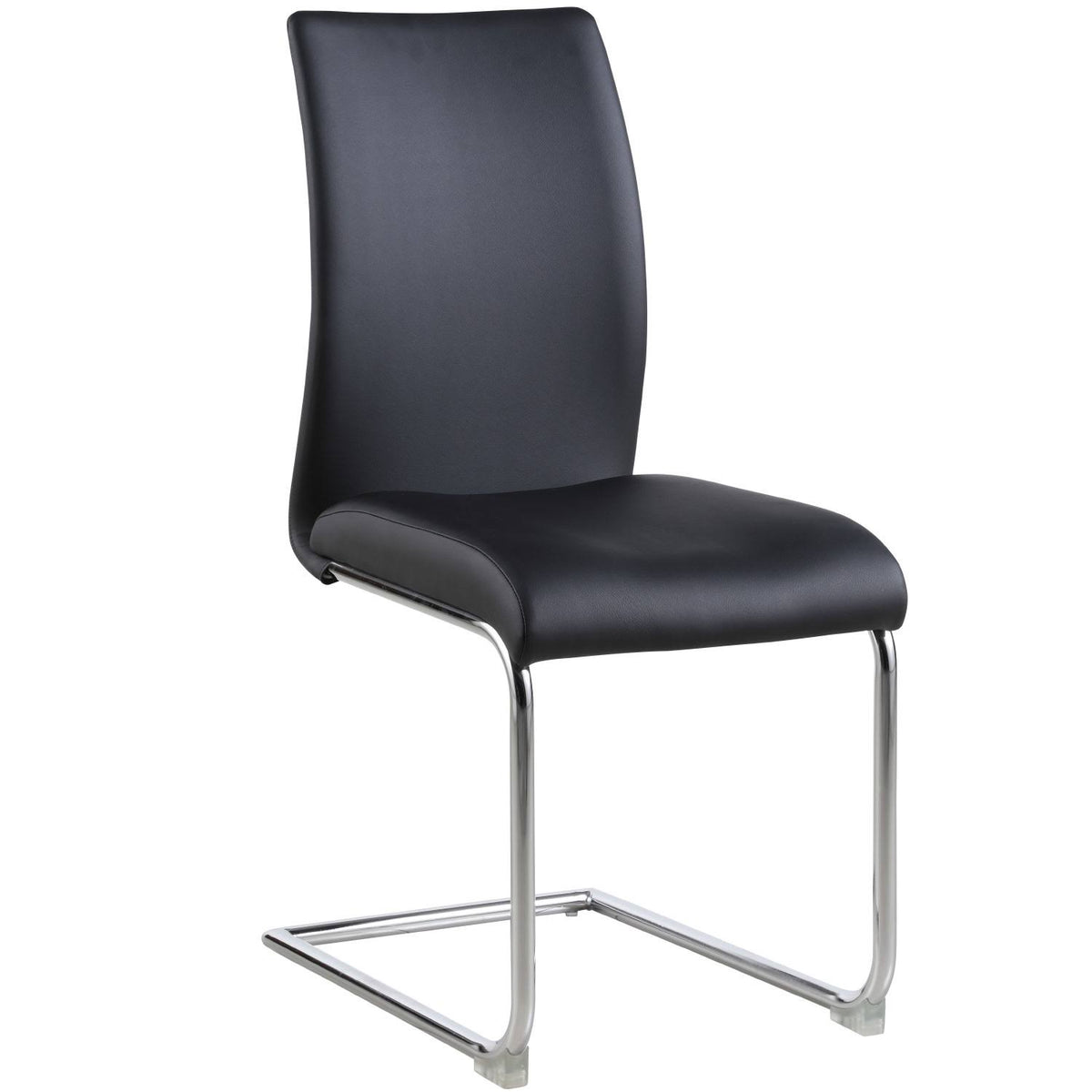 Black Contour Back Cantilever Side Chair Set of 4 Q539585