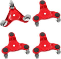 6 Steel Tri-Dolly with Rubber Wheel 200-lb Load Capacity 4Pack K224437