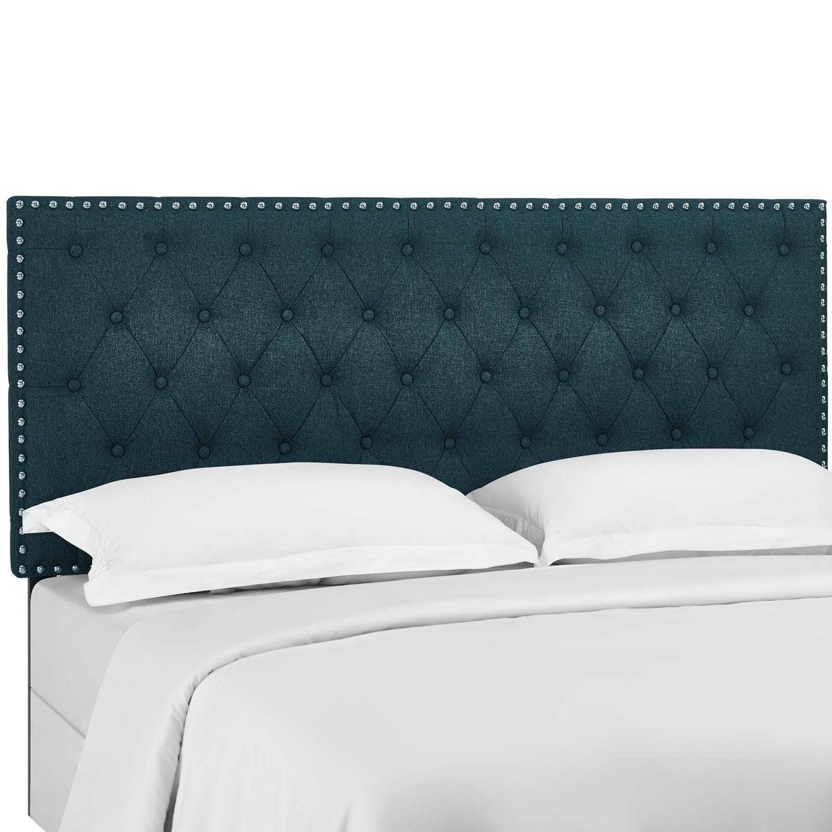 King and California King Upholstered Linen Fabric Headboard K345