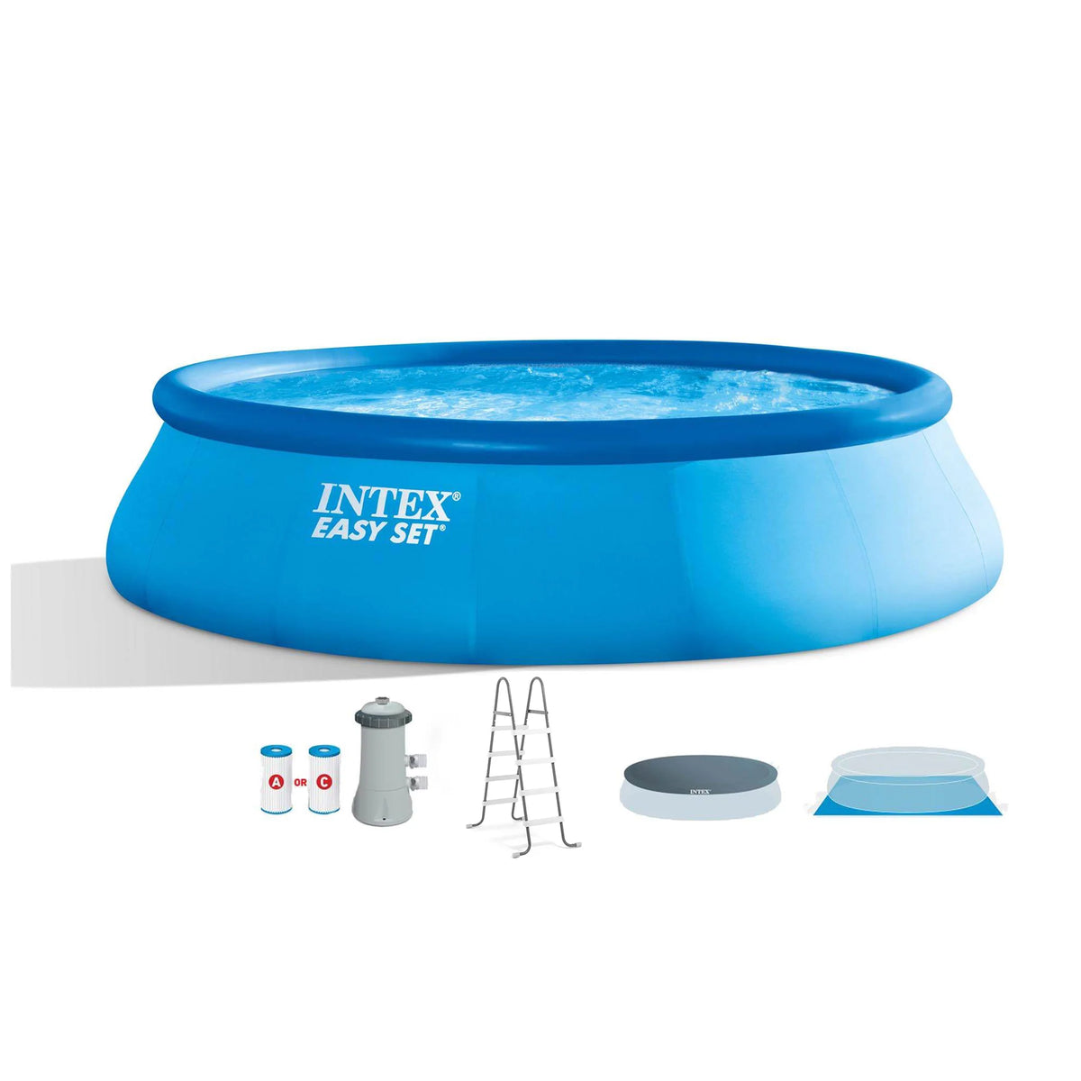 15ft x 42in Inflatable Above Ground Swimming Pool with Pump B121