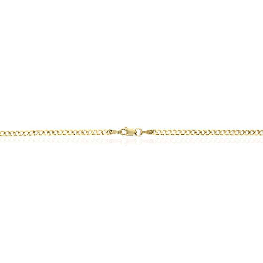 14k Solid Yellow Gold Cuban Curb Chain Necklace W3727