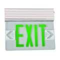 Edge Lit Exit Sign Double Sided Green LED White Housing P93533