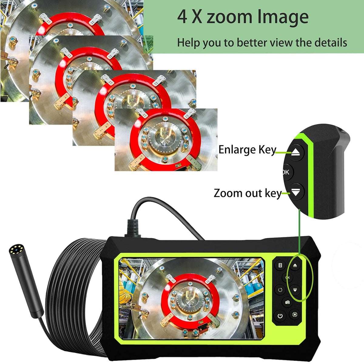 23FT 1080P HD Borescope Camera with 4.3 Inch LCD Screen H449