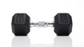 25 lb Black Hex Rubber Dumbbell W713