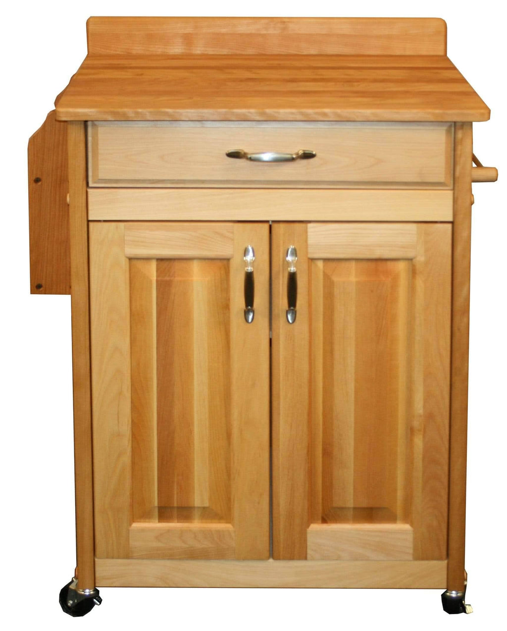 Butcher Block Cart with Backsplash M52766