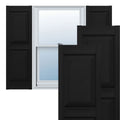Black Raised Panel Shutters Per Pair V974