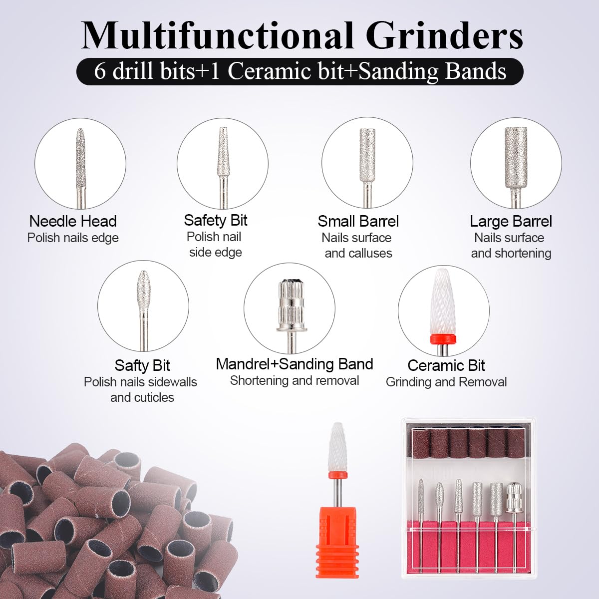 Portable Rechargeable 35000RPM Electric Nail Drill Machine T663