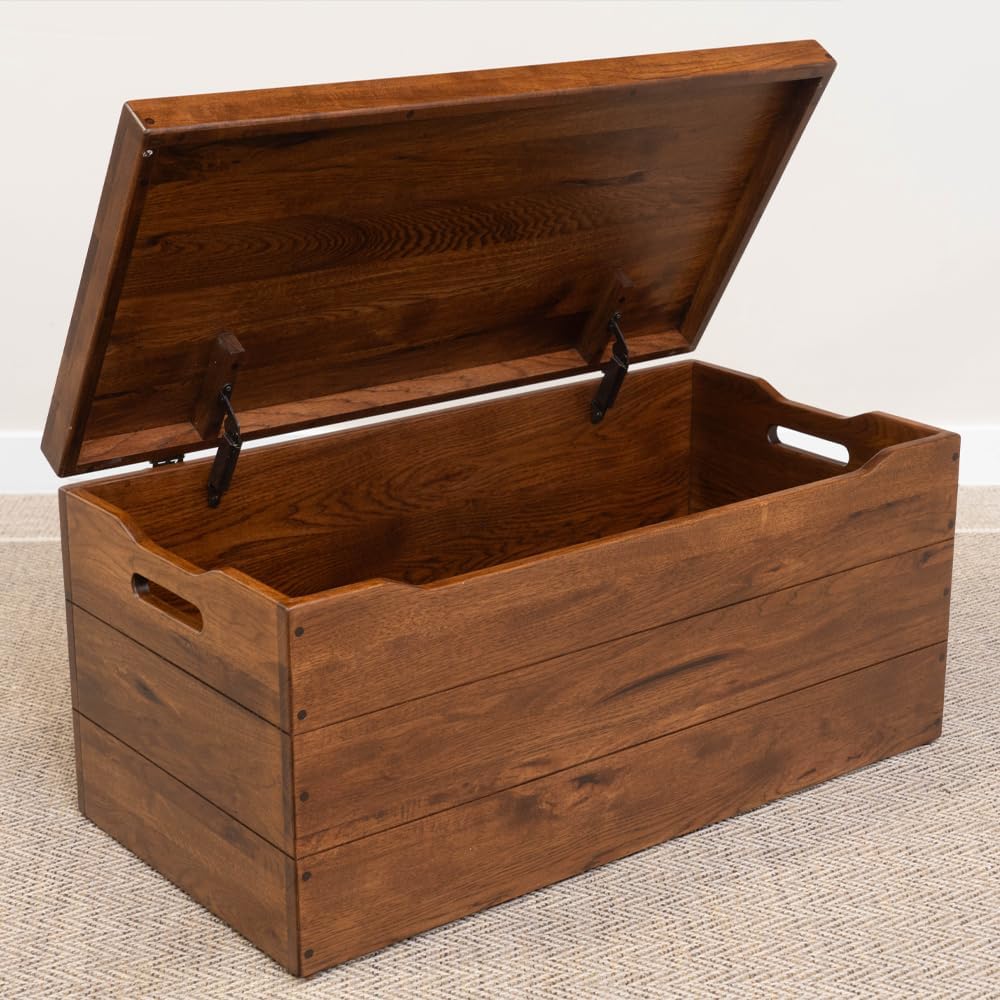 36” Solid Wooden Storage Chest with Handles Y405244