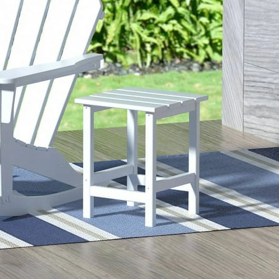 Black Plastic Adirondack Outdoor Side Table O897758