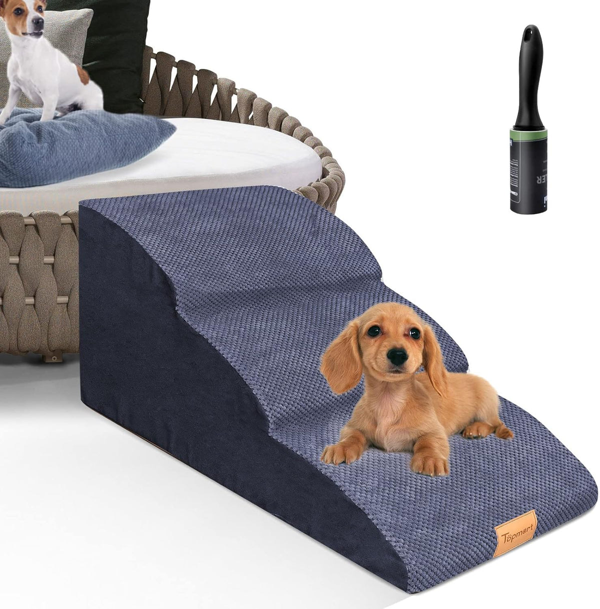 3 Tiers Non-Slip Soft Foam Dog Stairs F7064