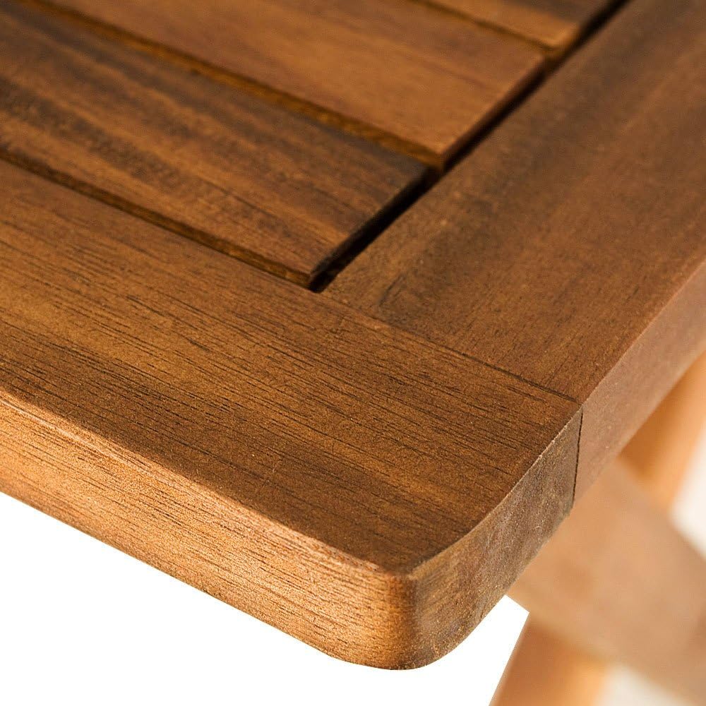 18x18 Inch Acacia Wood Folding Patio Side Table F433