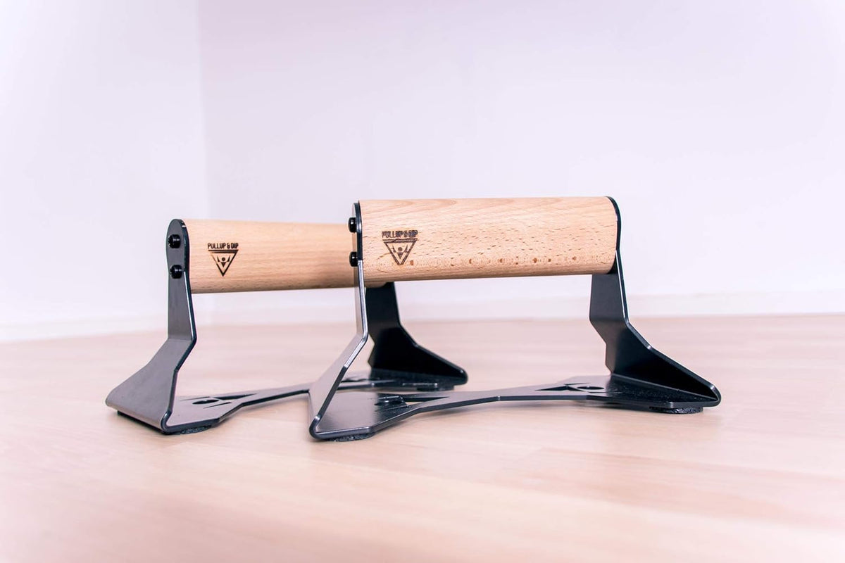Wooden Push Up Bars with Steel Handles F514026