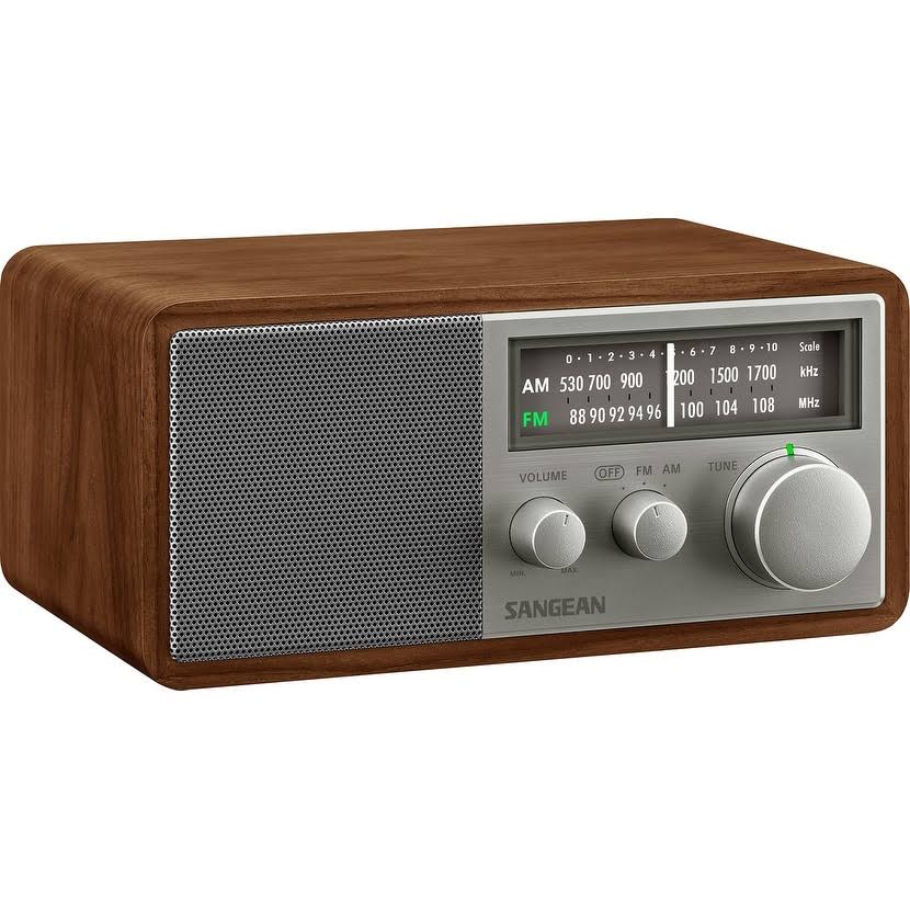 Wood Cabinet AM/FM Analog Radio V865002