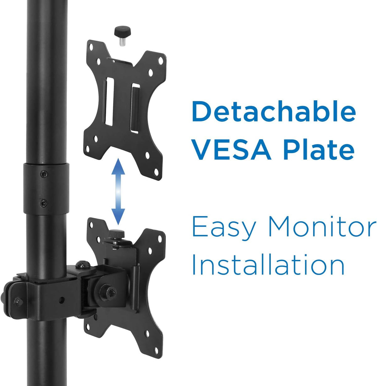 Vertical Dual Monitor Mount, Stacked Desk Stand, Fits 19-32 Inches, VESA 75 100 P4528