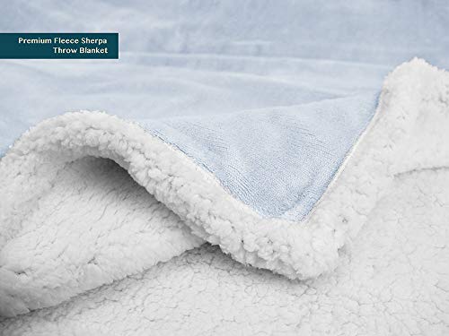 50 x 60 Inches Reversible Microfiber Sherpa Fleece Throw Blanket X4313