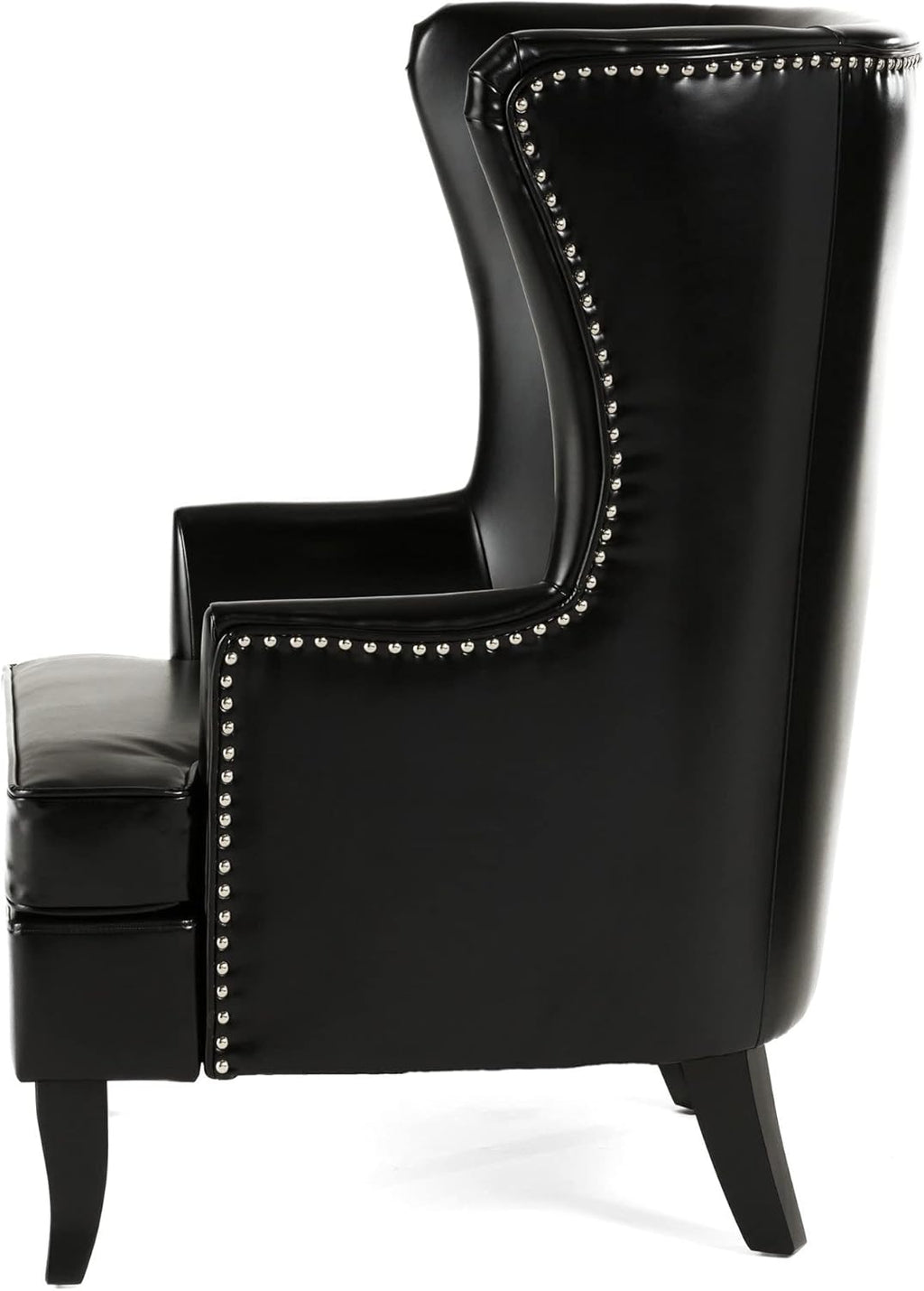 Black High Back Wing Chair K34575