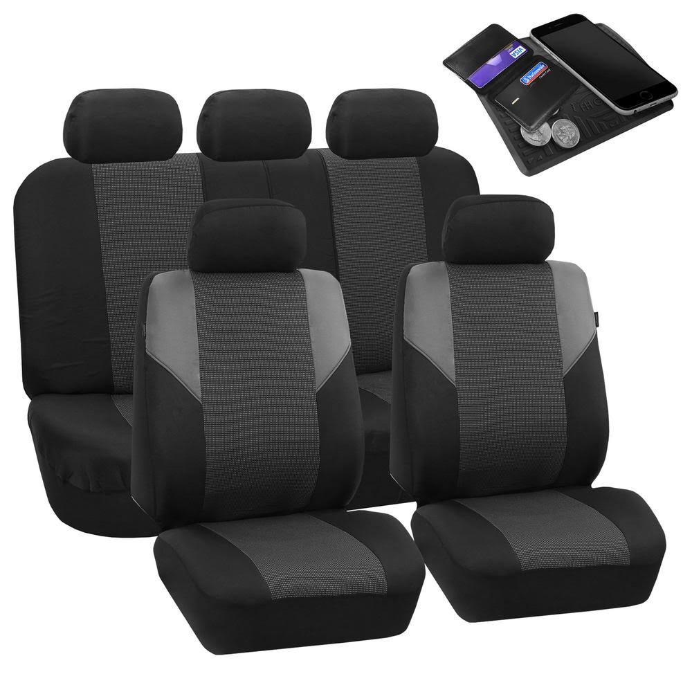 Black and Gray Car Seat Covers M5346