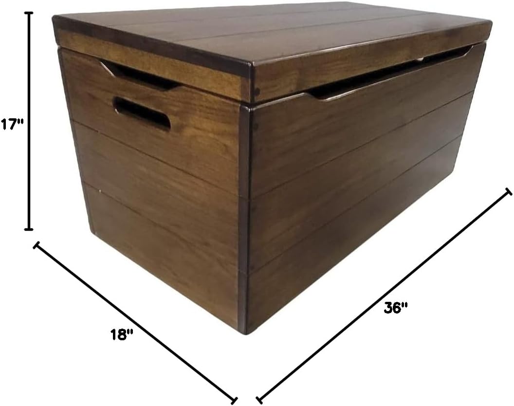 36” Solid Wooden Storage Chest with Handles Y405244