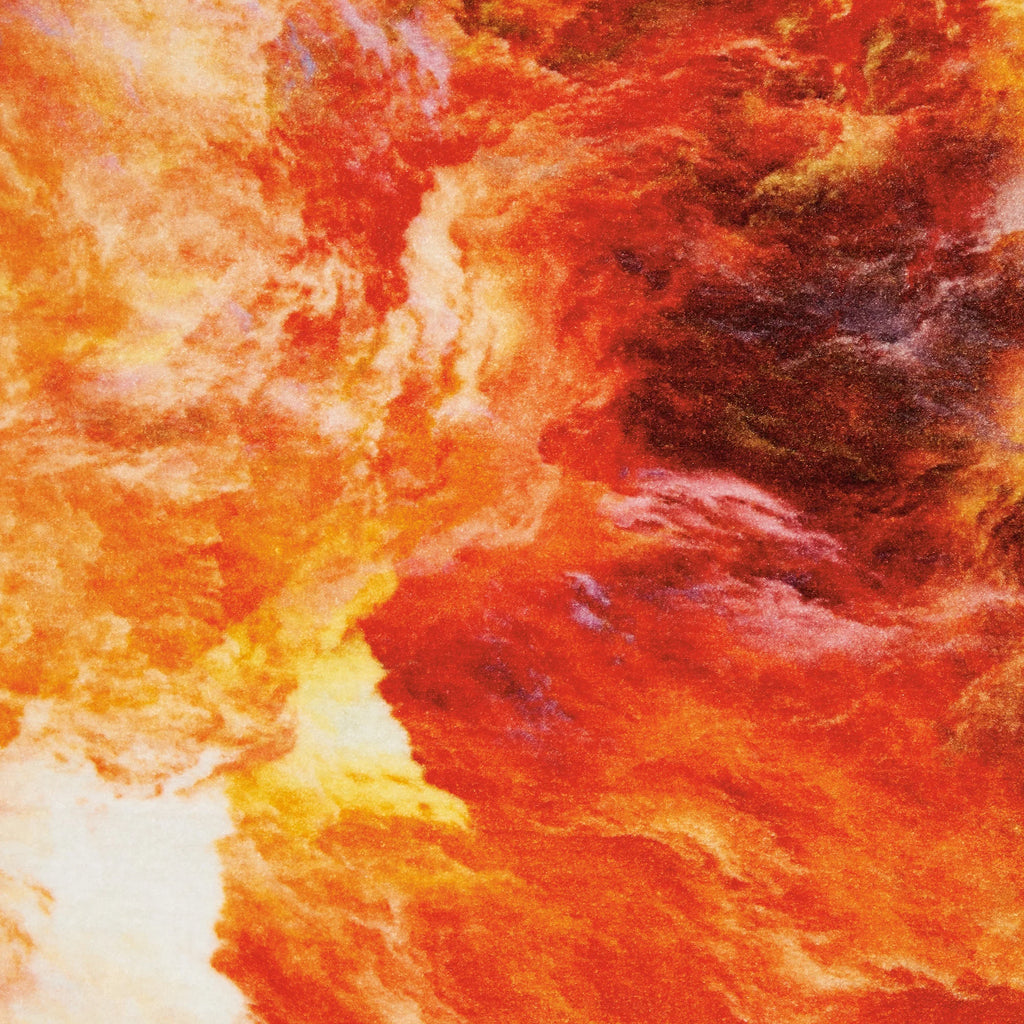 Abstract Red Flame Area Rug F78676