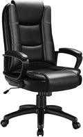 Big and Tall White High Back Ergonomic PU Leather Office Chair U664752