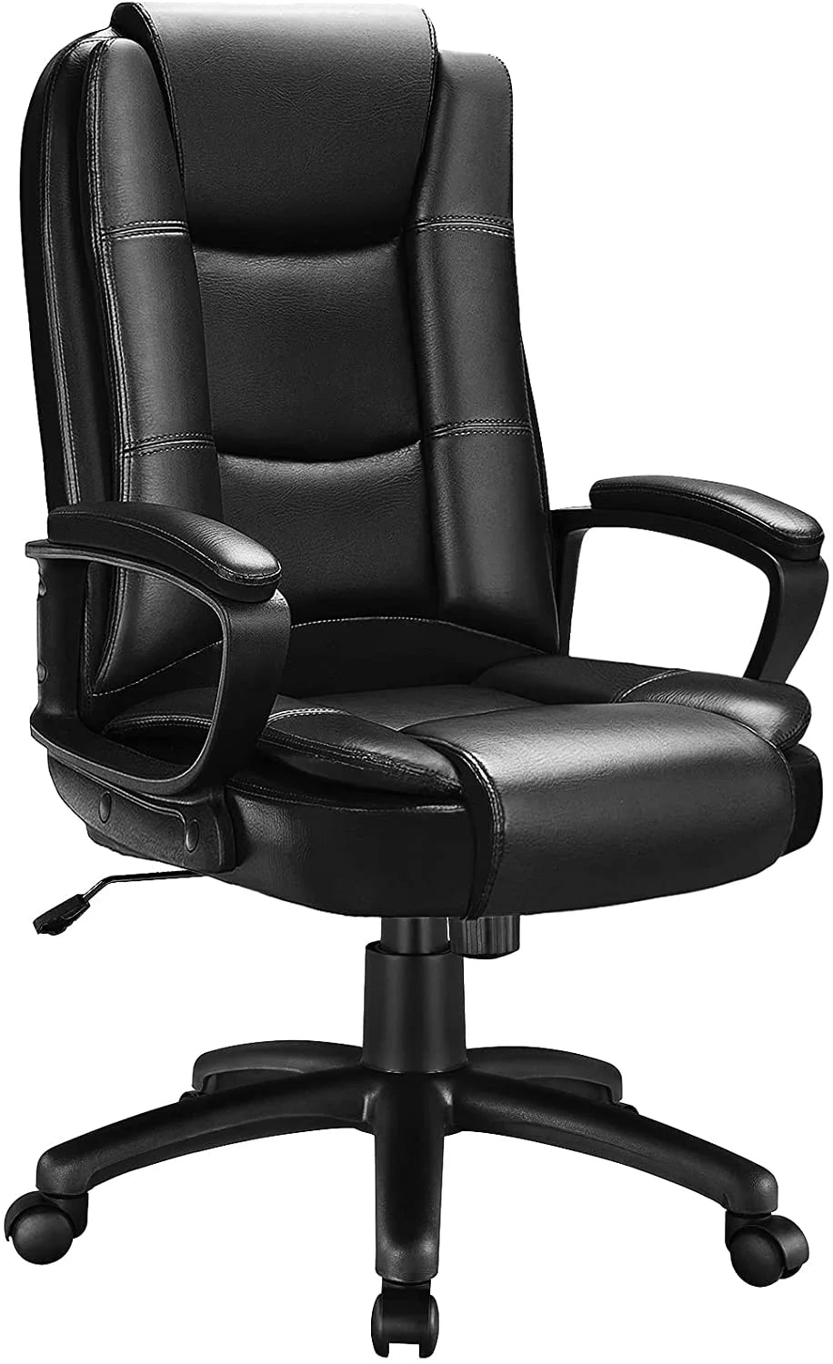 Big and Tall White High Back Ergonomic PU Leather Office Chair U664752