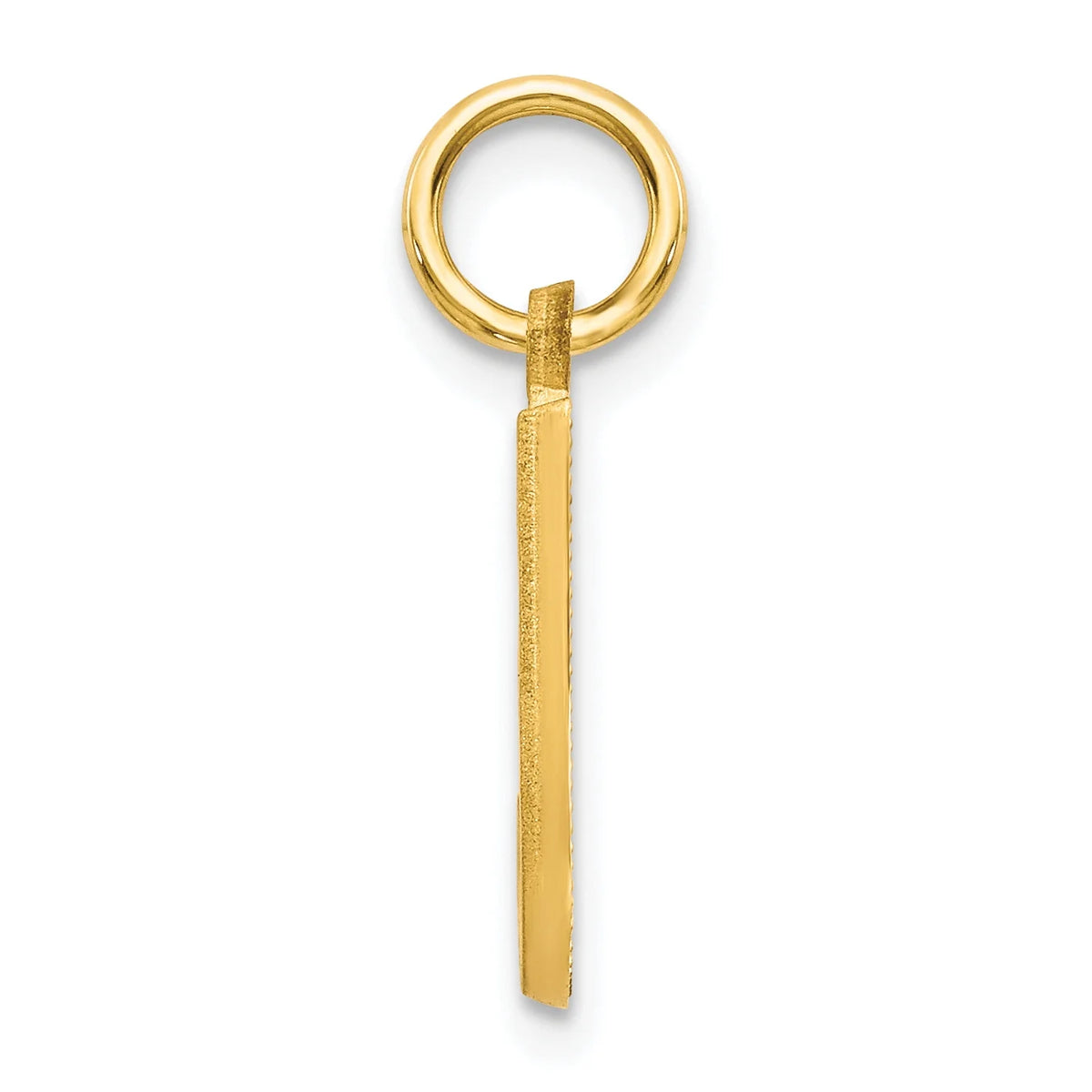 10K Yellow Gold Initial J Pendant Charm F31497