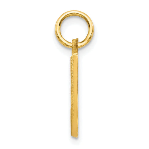 10K Yellow Gold Initial J Pendant Charm F31497
