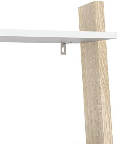 2 Piece Bookcase and Writing Desk Set in White and Oak H2843
