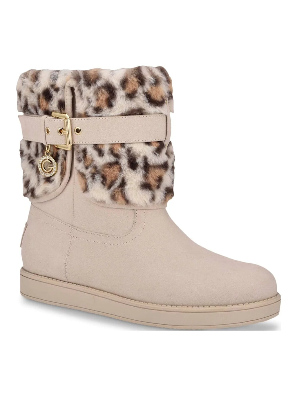 Beige Animal Print Snow Boots X57621