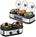 Stainless Steel Slow Cooker Buffet Server with Adjustable Temp R8936