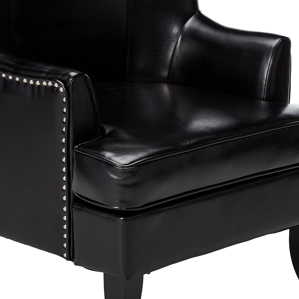 Black High Back Wing Chair K34575