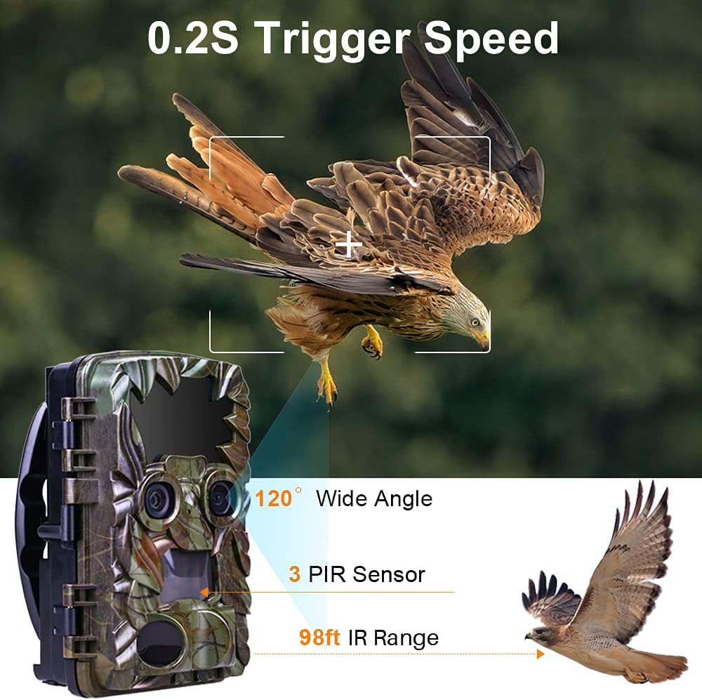 Dual Lens Waterproof Trail Camera with 32GB SD Card Q301