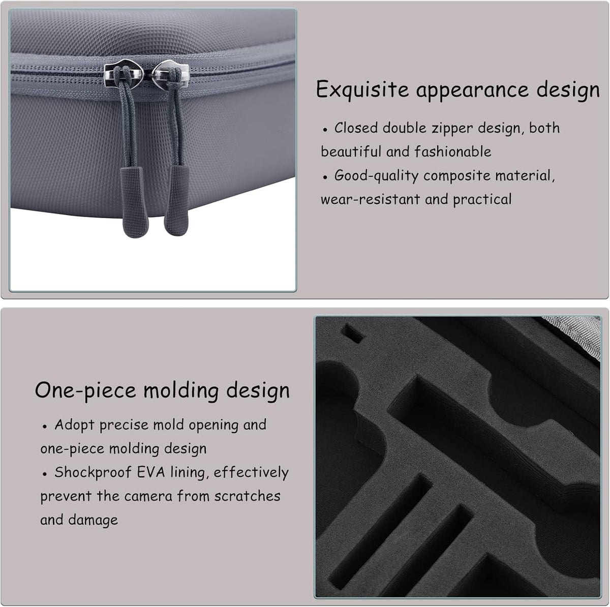 Grey EVA Camera Carrying Case J878