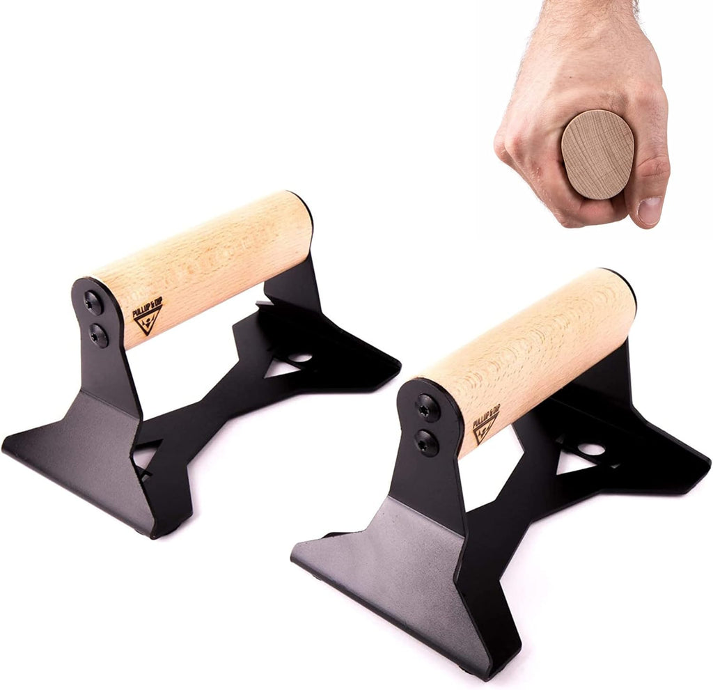 Wooden Push Up Bars with Steel Handles F514026