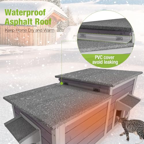 Insulated Weatherproof Outdoor Cat House D29282