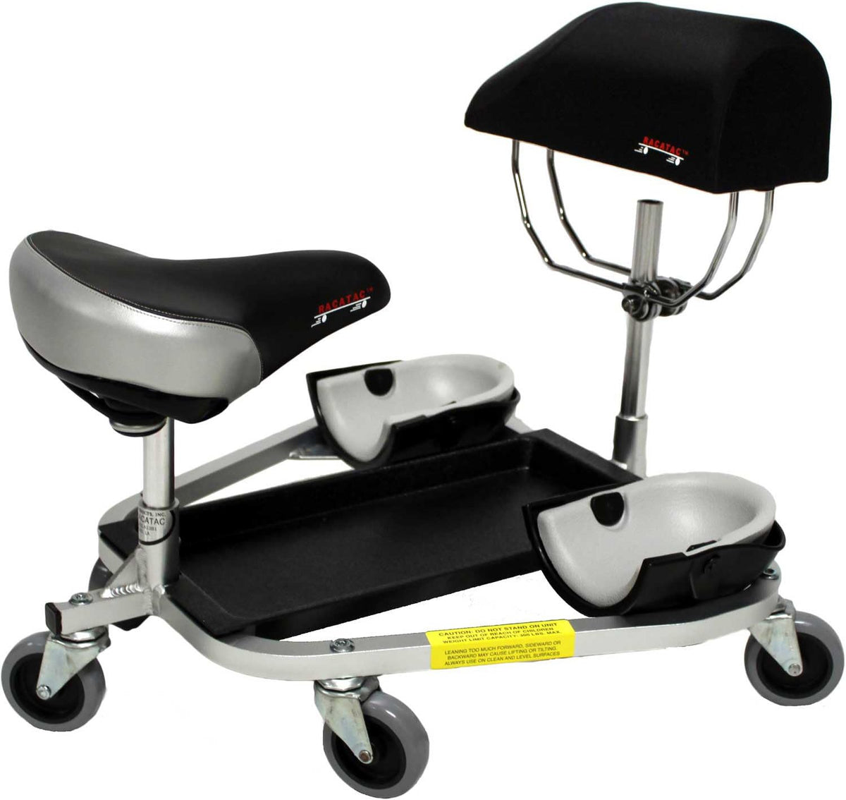 Kneeling/Sitting Creeper with 3 Casters & Chest Support, Black D824640