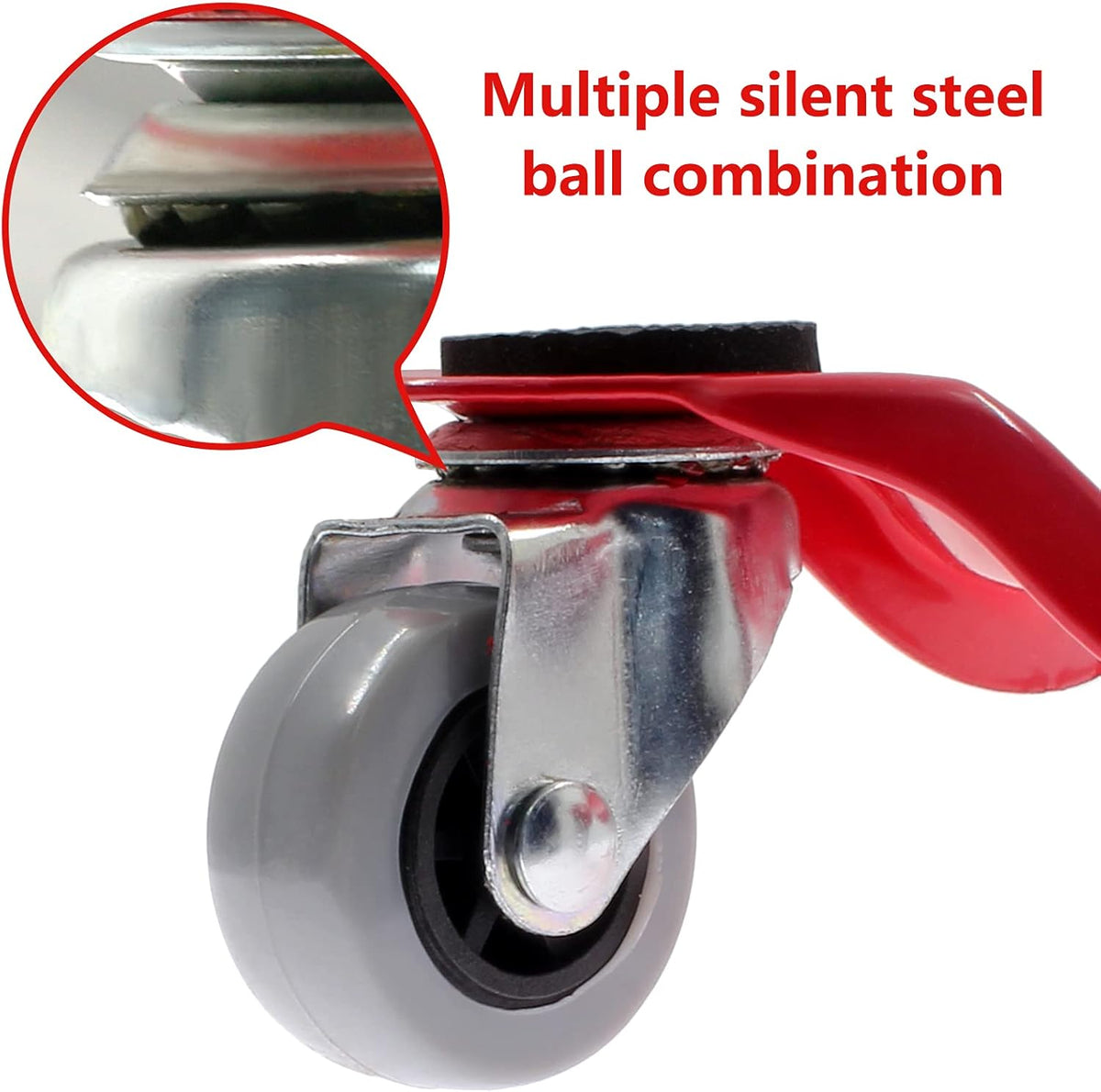 6 Steel Tri-Dolly with Rubber Wheel 200-lb Load Capacity 4Pack K224437