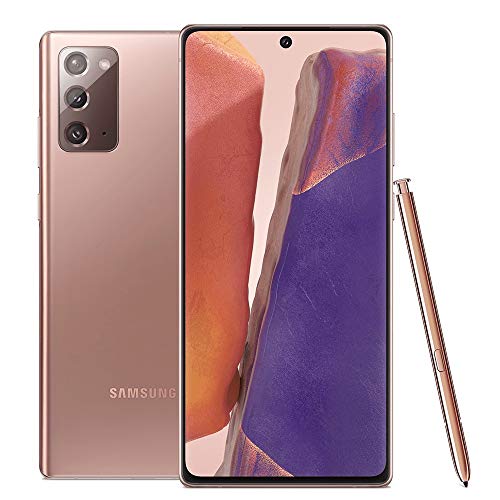 Galaxy Note 20 5G 128GB 8GB 6.7" AMOLED+ Snapdragon 865 Global 5G VoLTE Fully Unlocked Mystic Bronze Renewed O648601