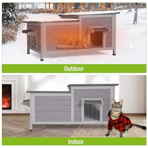 Insulated Weatherproof Outdoor Cat House D29282