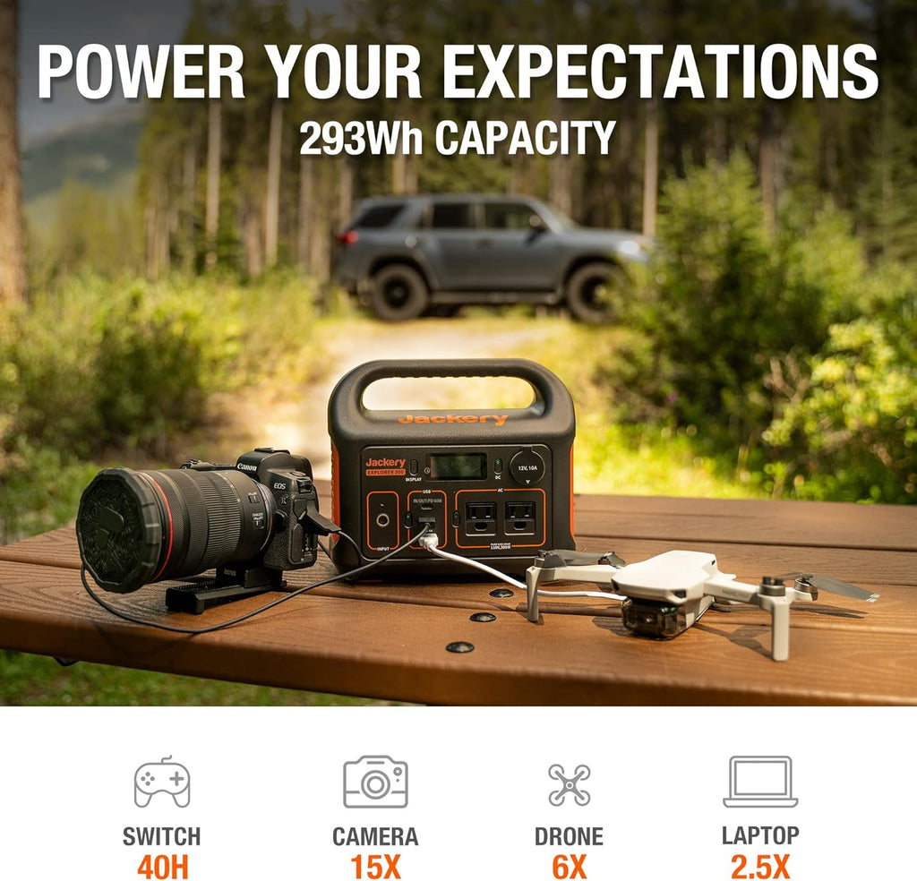 293Wh Portable Lithium Power Station with 300W AC Outlet O380