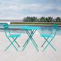 3-Piece Steel Patio Bistro Set Navy Blue F99784