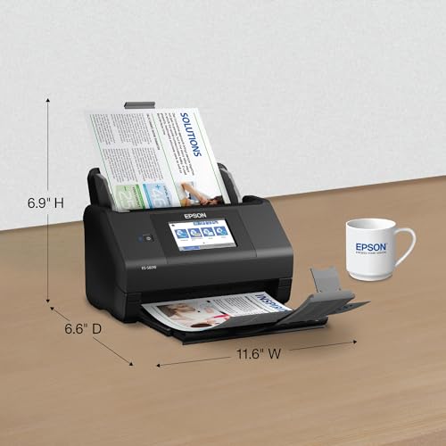 Wireless Color Duplex Desktop Document Scanner with 100-sheet Auto Document Feeder and 4.3" Touchscreen S35287