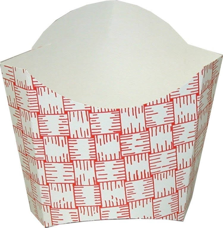 Red Plaid French Fry Carton Pack of 1000 D48348
